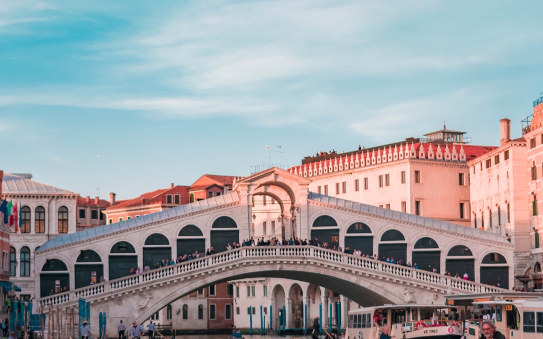 The Rialto Bridge over the Grand Canal in Venice